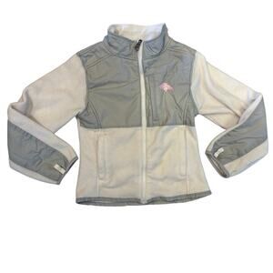 Girls NFL Team Apparel Denver Broncos Fleece Jacket White Gray Size XL 14-16